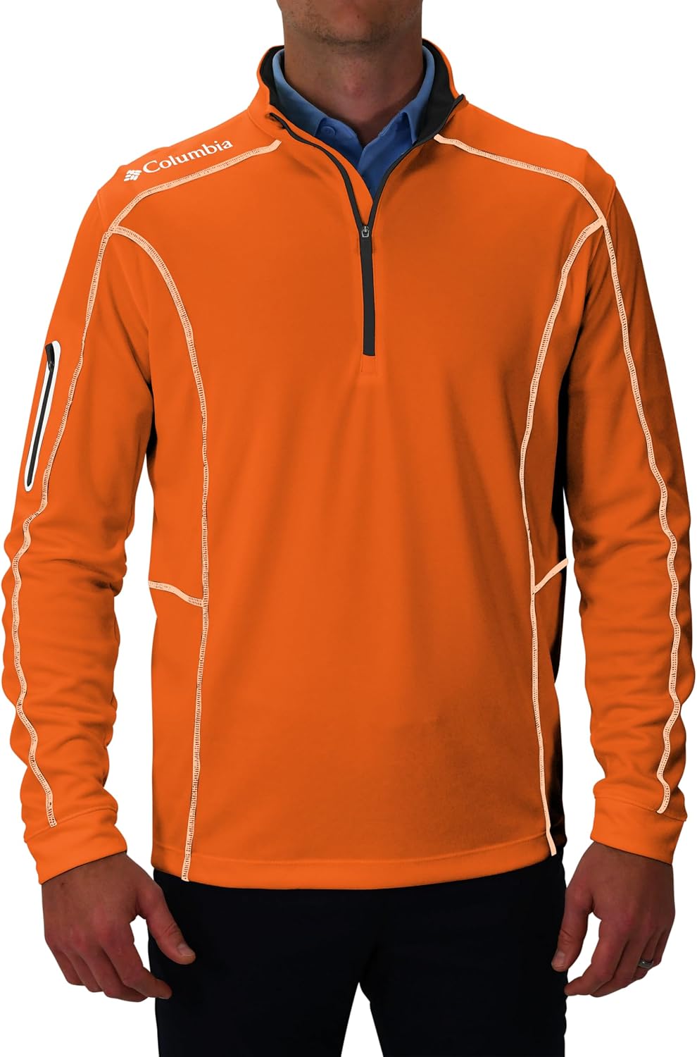 Columbia Men's Omni-Wick Shotgun 1/4 Zip, Mango, Small | Amazon.com.br